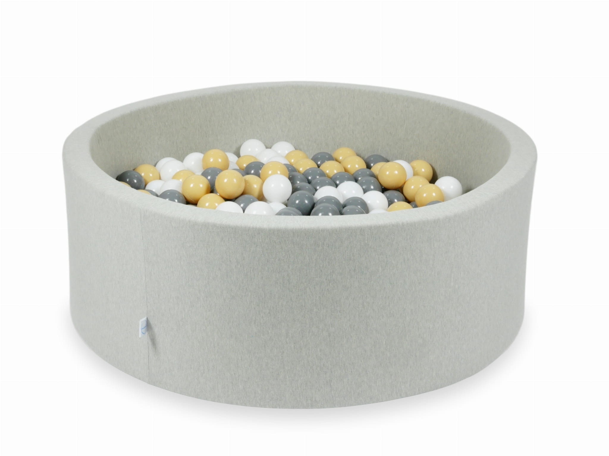 110x40 hellgraues Bällebad mit 500 Bällen (beige, grau, weiß)