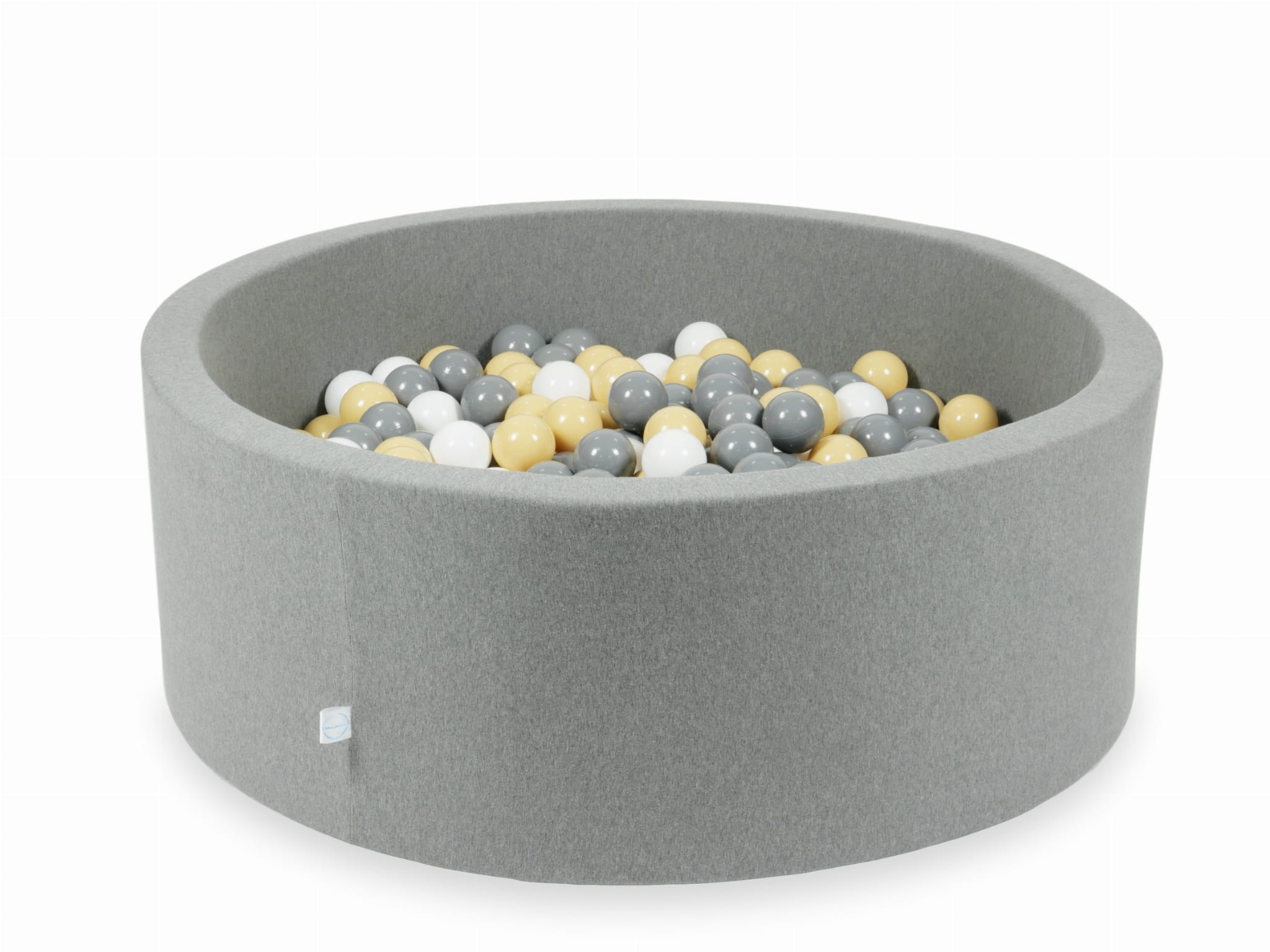 Graues Bällebad 110x40 mit 500 Bällen (weiß, grau, beige)