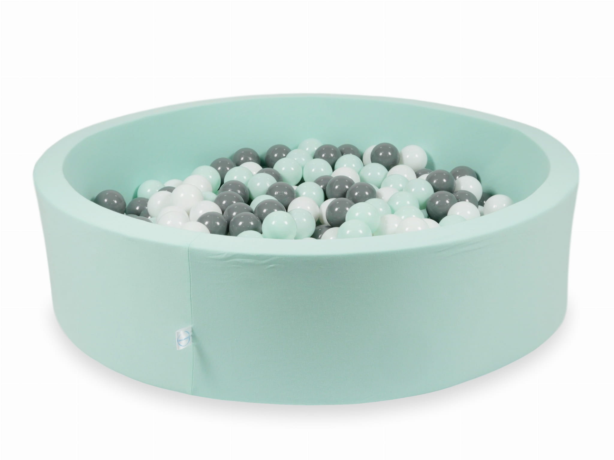 Bällebad 110x30 mintgrün mit 400 Bällen (weiß, grau, hellmintgrün)