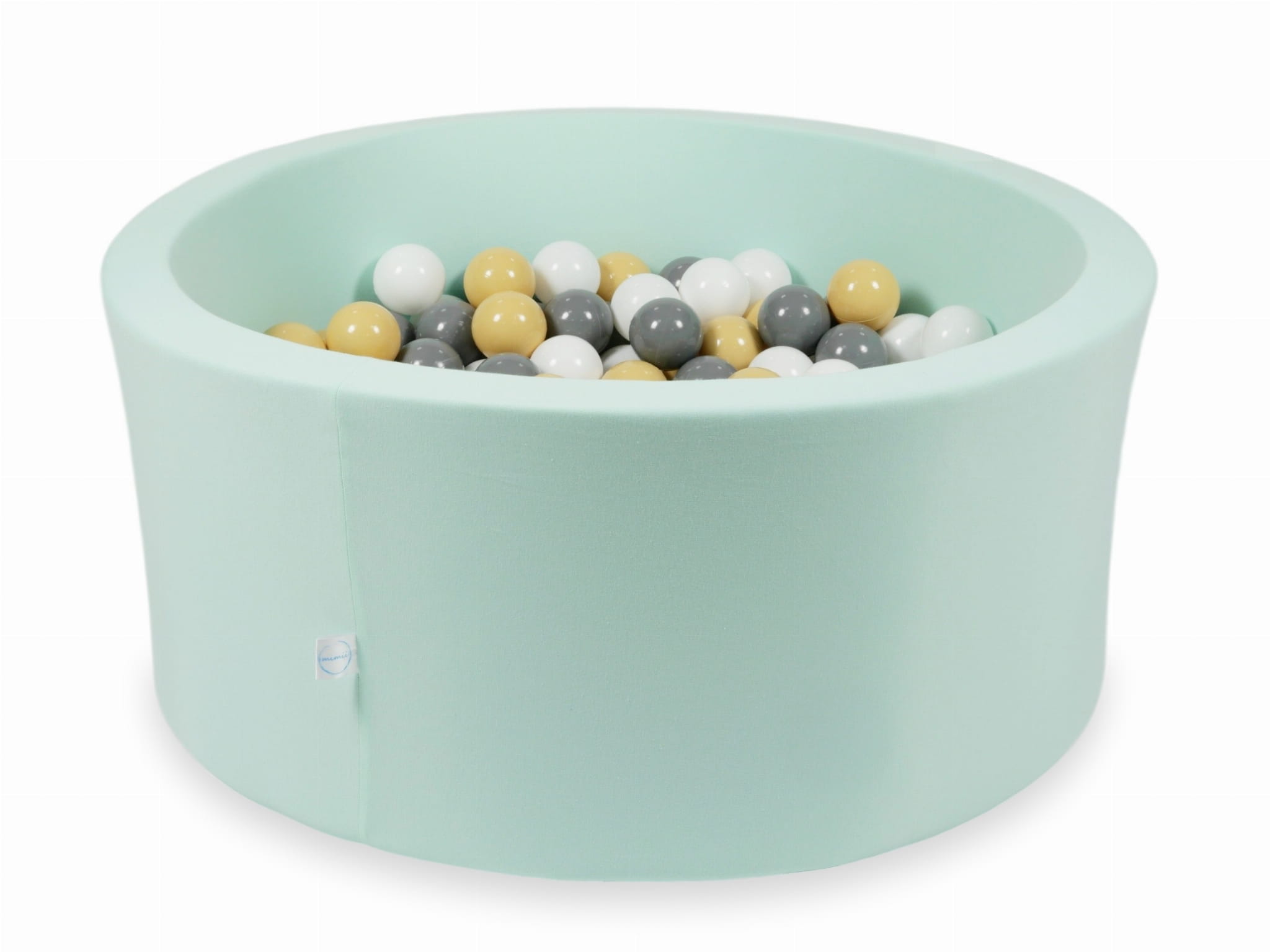 90x40 mintfarbenes Bällebad mit 300 Bällen (beige, grau, weiß)