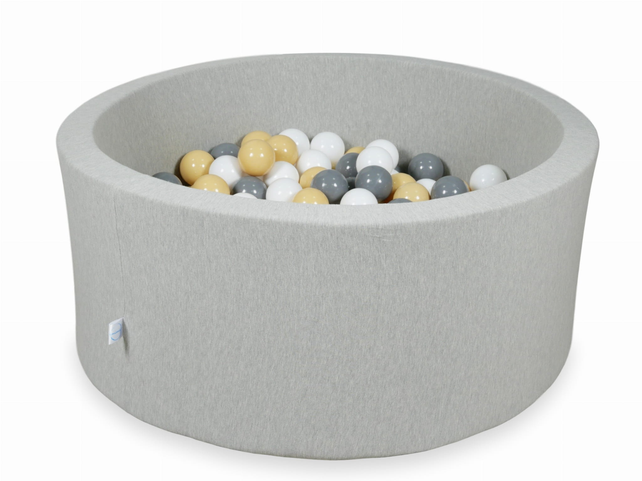 90x40 hellgraues Bällebad mit 300 Bällen (beige, grau, weiß)