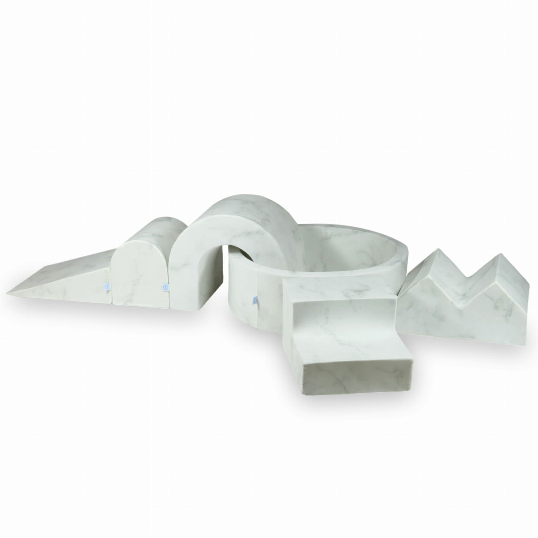 Schaumstoff-Spielbereich mit rundem Marmorpool (90x30 cm) + 5 Elementen (Bälle nicht enthalten)