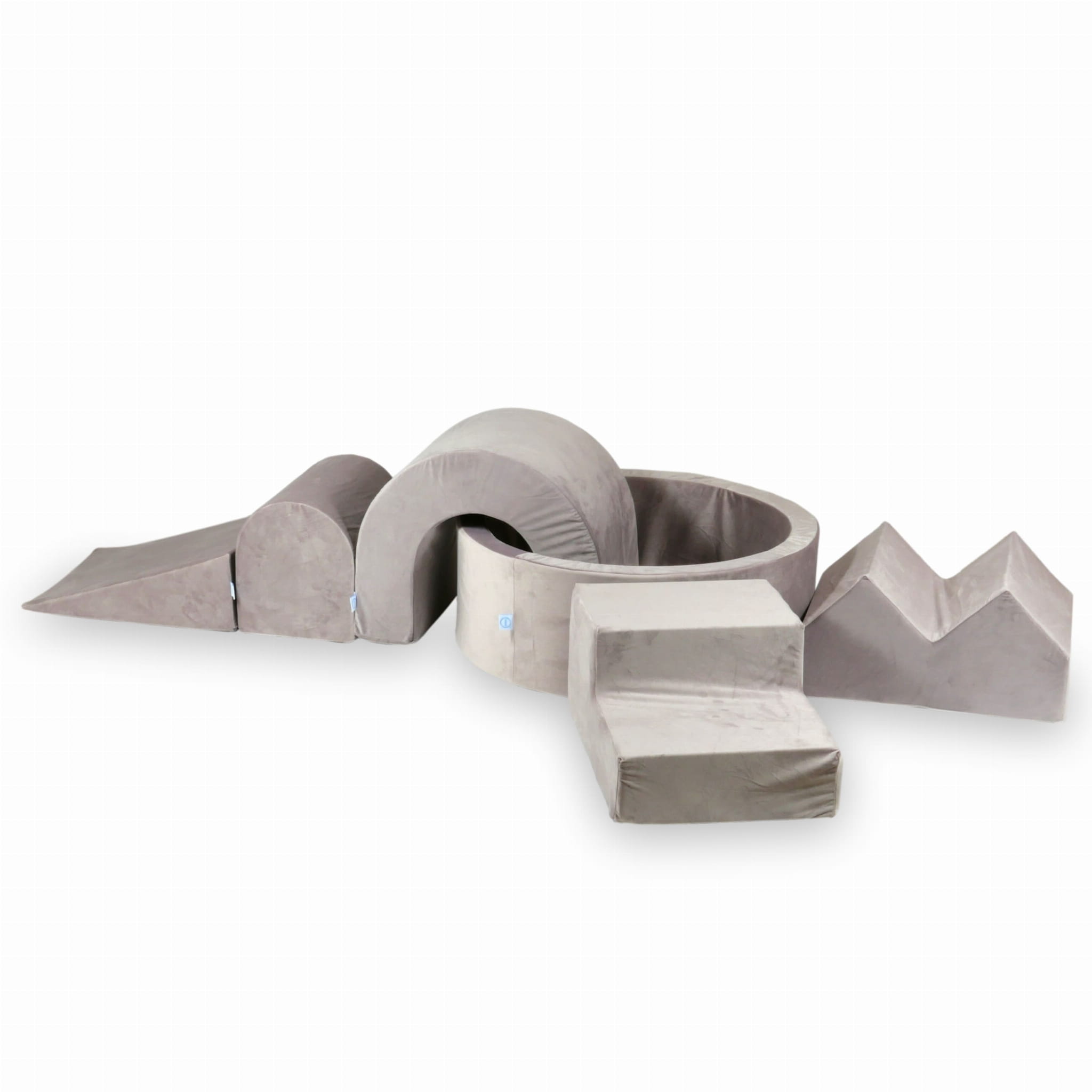 Schaumstoffspielbereich mit rundem Pool (90x30 cm, Velvet Lilac) + 5 Elementen (ohne Bälle)