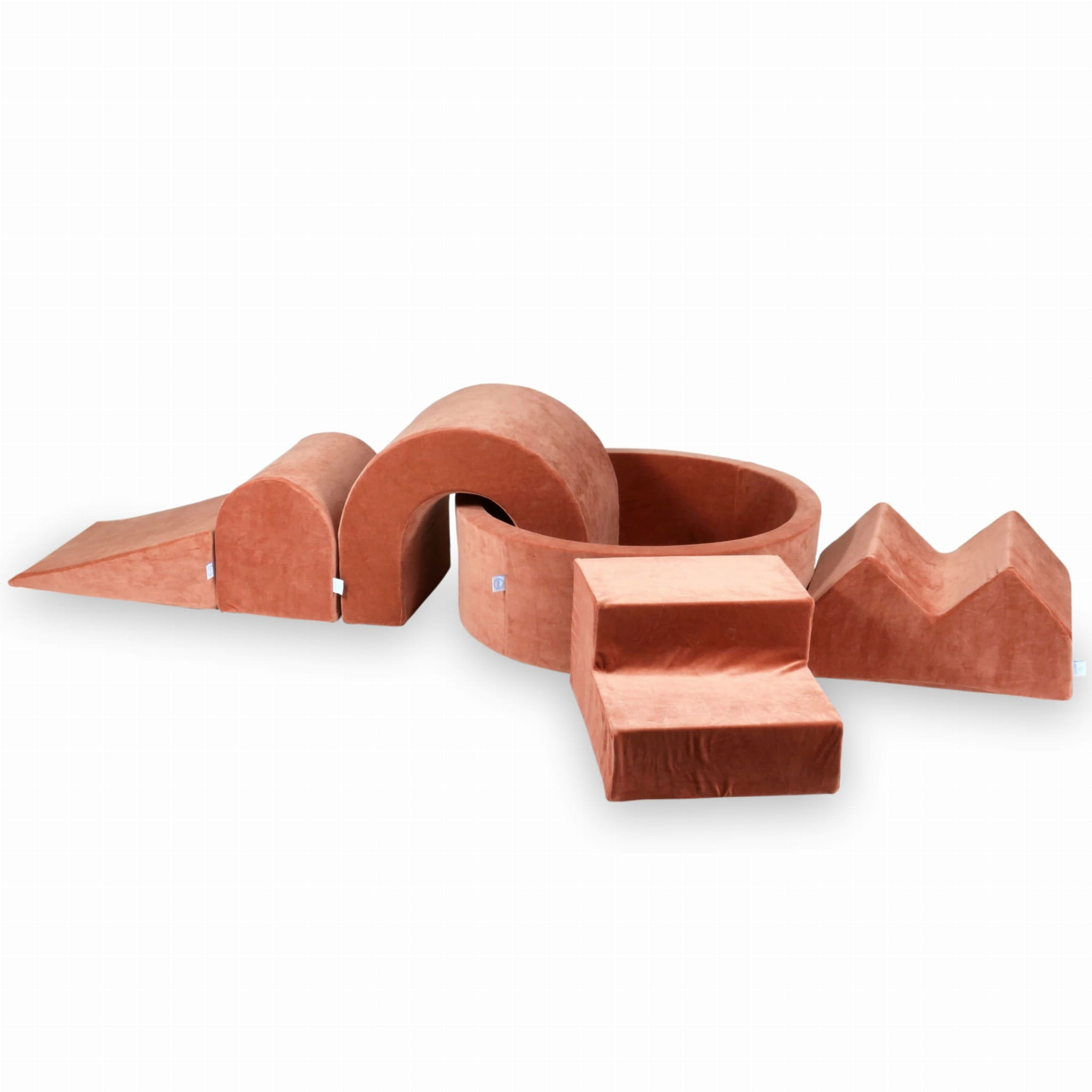 Schaumstoff-Spielbereich mit rundem 90x30 Velvet Soft Canyon Clay Pool + 5 Elementen (Bälle nicht enthalten)