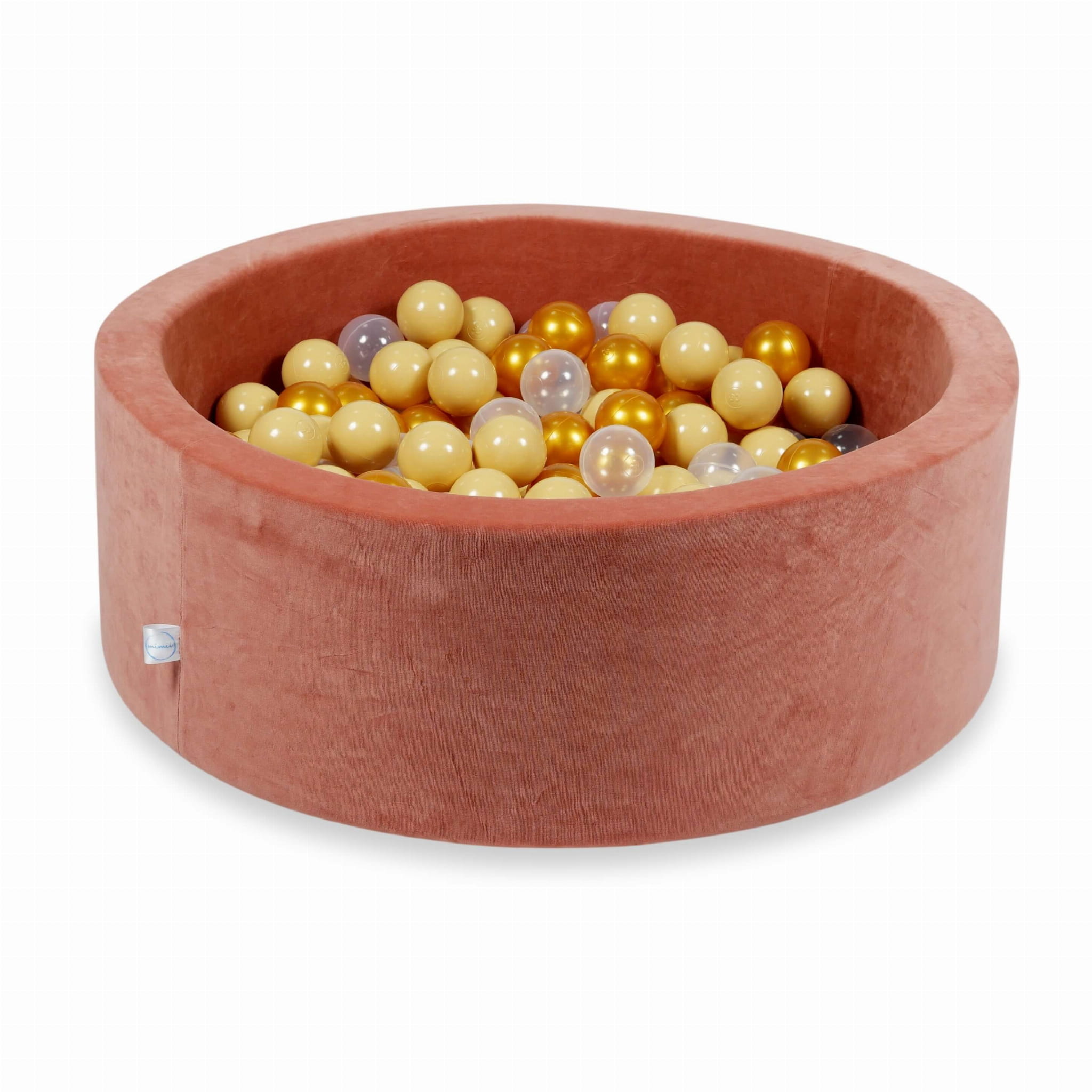 90x30 Velvet Soft Canyon Ton-Bällebad mit 200 Bällen (hellgold, irisierend, antikgold)