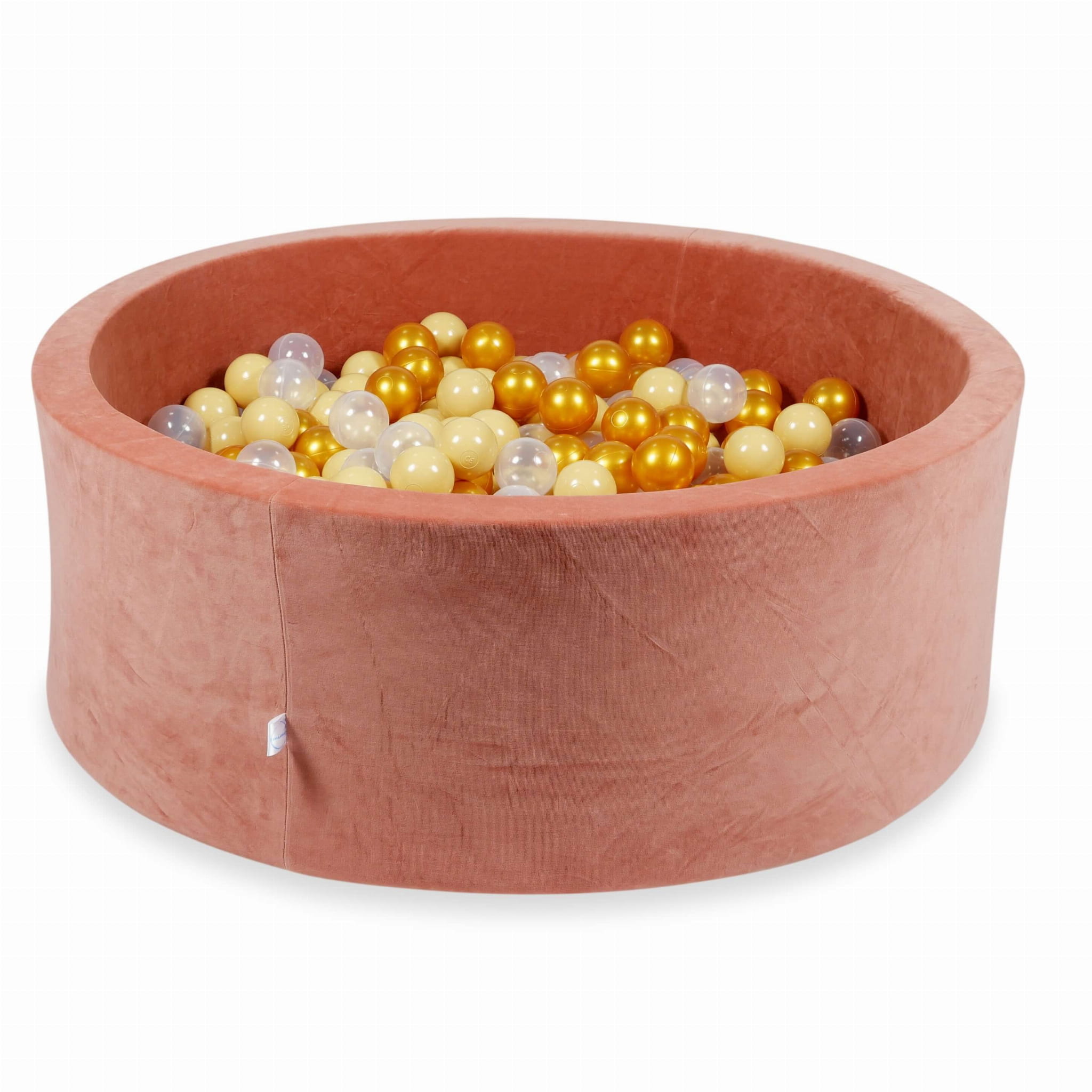 110x40 Velvet Soft Canyon Ton-Bällebad mit 500 Bällen (hellgold, irisierend, antikgold)
