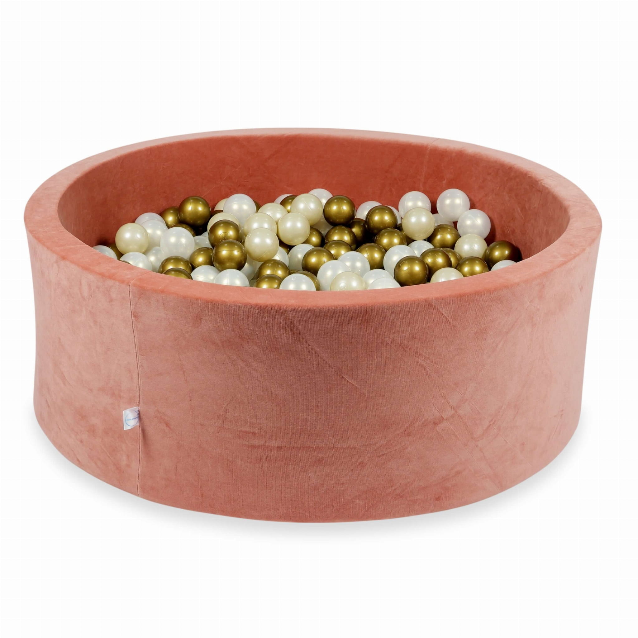 110x40 Velvet Soft Canyon Ton-Bällebad mit 500 Bällen (gold, beige, transparent)