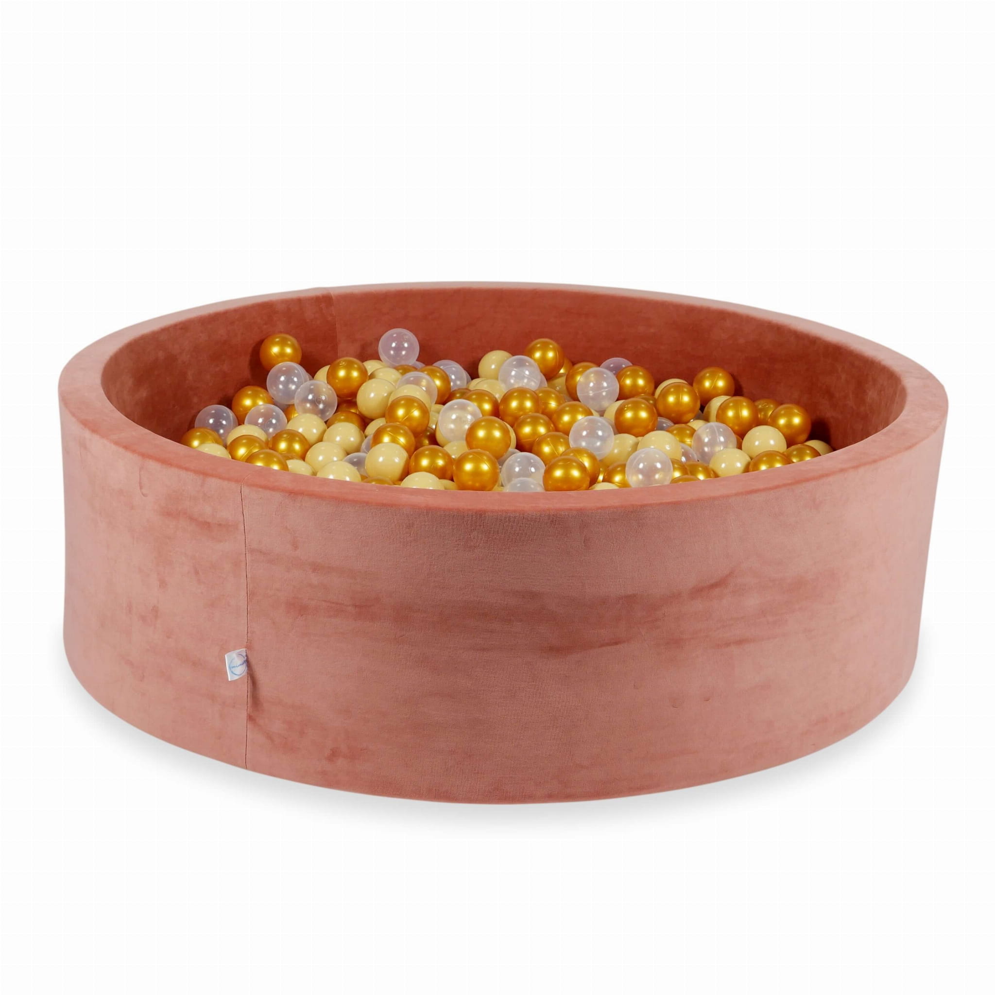 130x40 Velvet Soft Canyon Ton-Bällebad mit 700 Bällen (hellgold, irisierend, antikgold)