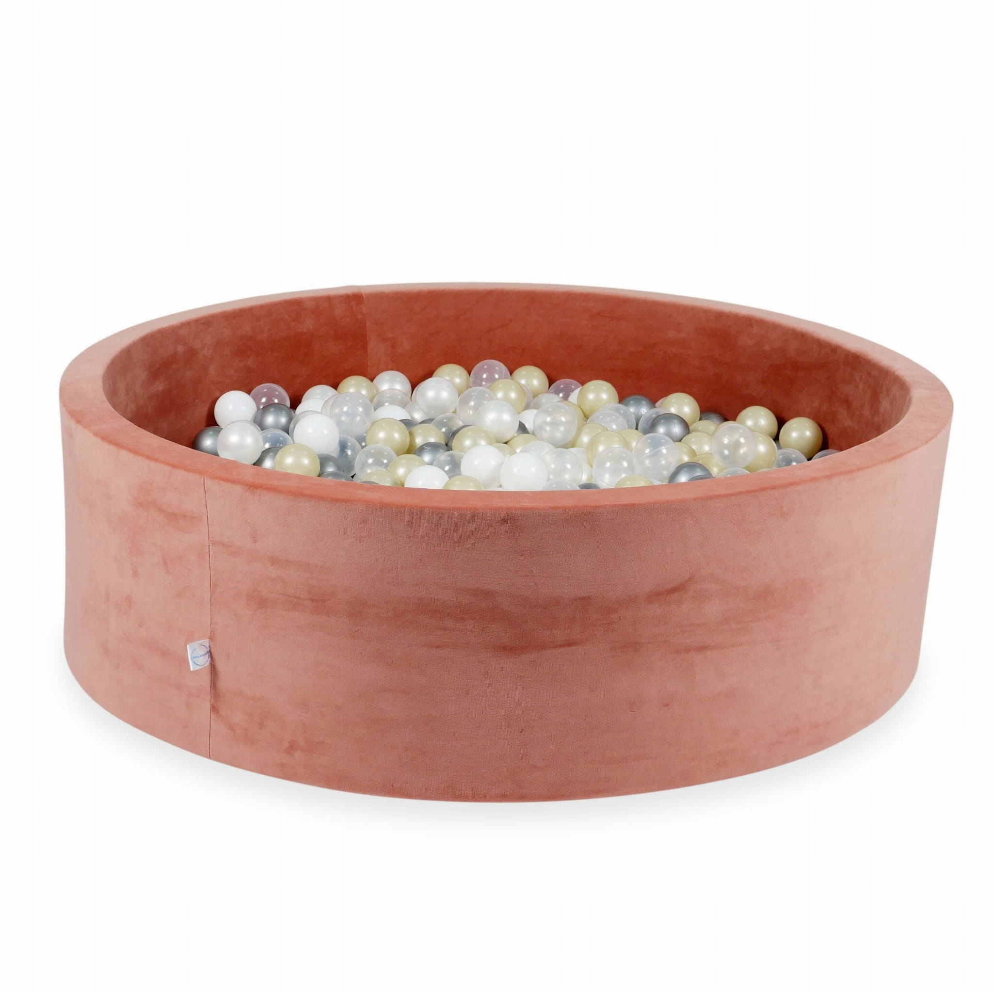 130x40 Velvet Soft Canyon Ton-Bällebad mit 700 Bällen (Roségold, Beige, Hellgold)